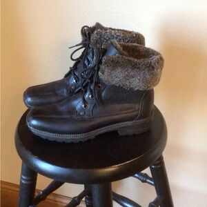 Blondo Black and Brown Ankle Boots